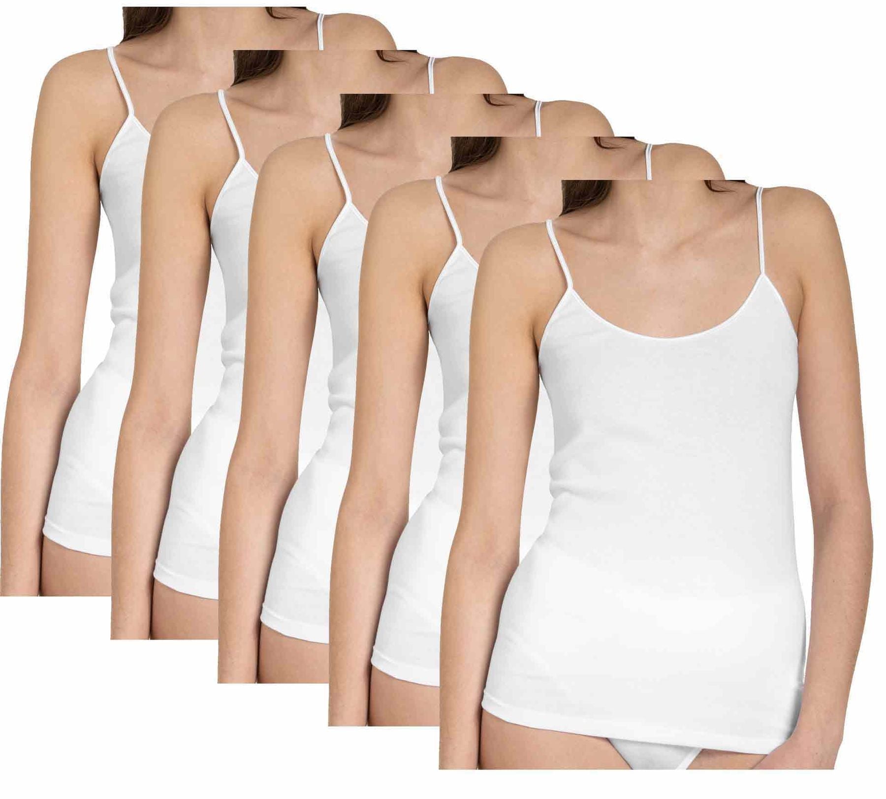 Damen Spaghetti Top 5er Pack Bio Baumwolle Gots Zertifiziert Haasis Bodywear