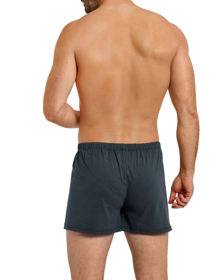 Herren Jersey Boxer, mit Knopfleiste, 2er Pack, Single-Jersey, Baumwolle kbA