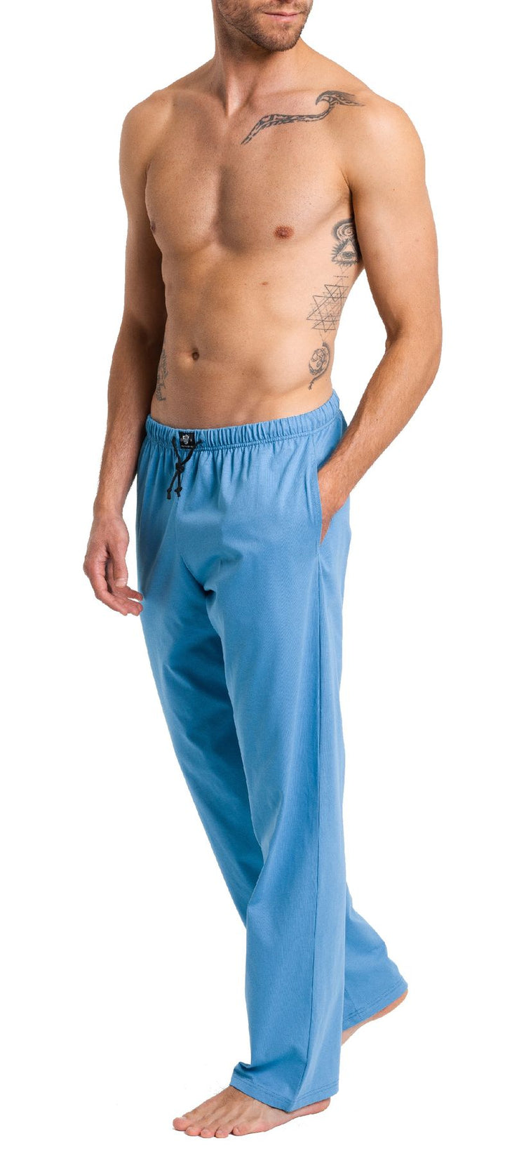 Herren Pyjamahose mit Seitentaschen, Bio Baumwolle, GOTS zertifiziert